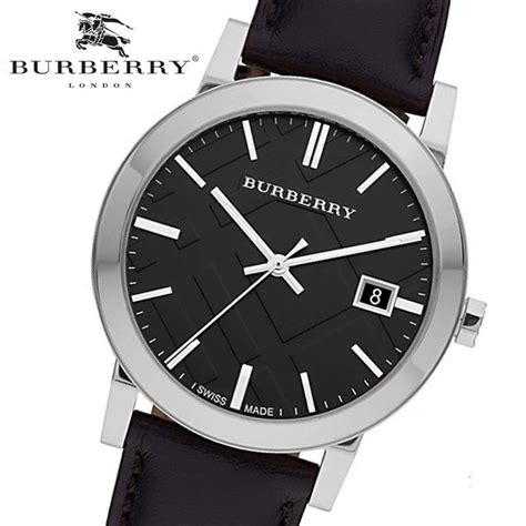 burberry bu 9009|Burberry City Black Dial Black Leather Men's Watch BU9009.